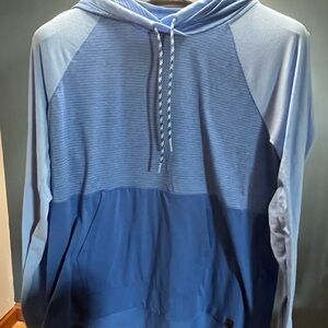 Women’s L.L. Bean Striped Blue Hoodie size L